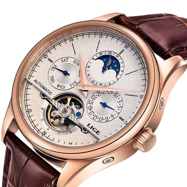 wristwatches lige 6826 mechanical watch luxury mens automatic tourbillon watches men wrist genuine leather military wristwatch montre homme, Slivery;brown
wristwatches lige 6826 mechanical watch luxury mens automatic tourbillon watches men wrist genuine leather military wristwatch montre homme, Slivery;brown