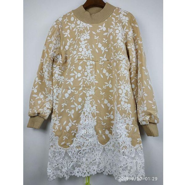 women's sweaters fashion flower print apricot sweet long knit pullover sweater, White;black