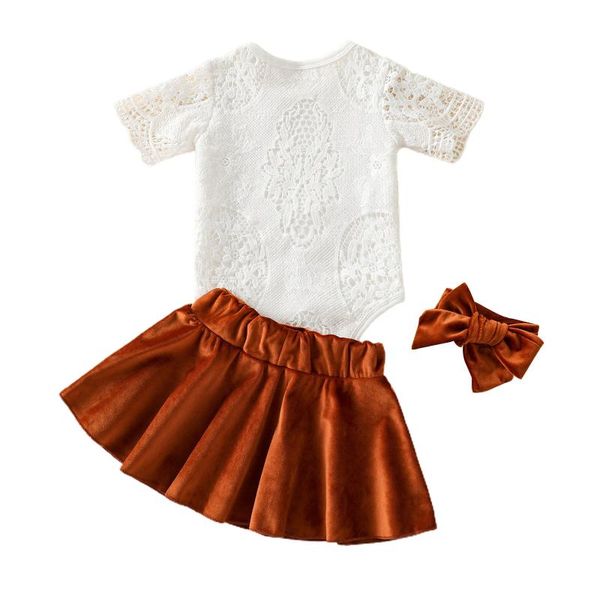 clothing sets 2021 0-24m infant girl set flower lace white solid short sleeve romper+velvet a-line skirt+headband summer cute 3pcs
clothing sets 2021 0-24m infant girl set flower lace white solid short sleeve romper+velvet a-line skirt+headband summer cute 3pcs
