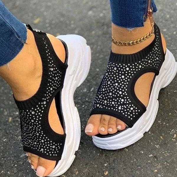 dress shoes woman crystal platform sandals summer women 2021 wedges women's fashion peep toe ladies comfort female beach plus size, Black
dress shoes woman crystal platform sandals summer women 2021 wedges women's fashion peep toe ladies comfort female beach plus size, Black