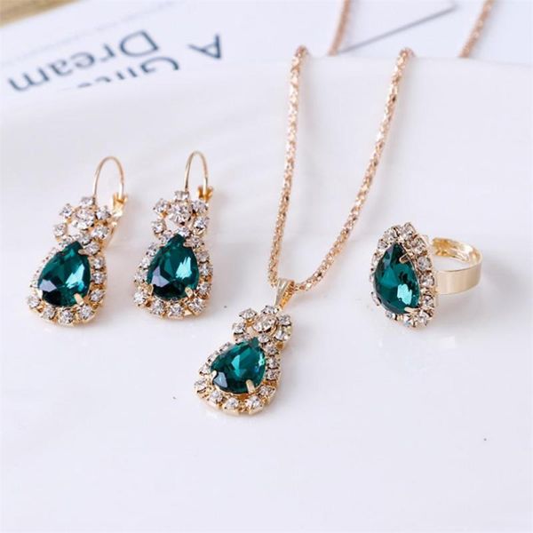 earrings & necklace necklace, earrings, ring, three-piece set, green gemstone decoration, women's high-quality drop-shaped set jewelry, Silver
earrings & necklace necklace, earrings, ring, three-piece set, green gemstone decoration, women's high-quality drop-shaped set jewelry, Silver