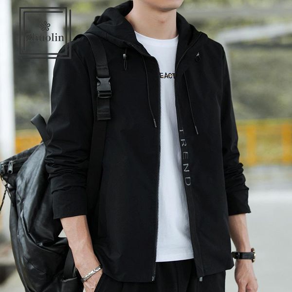 men's jackets zhuolin 2021 spring mens jacket quality casual outdoor hooded coat tooling clothing, Black;brown
men's jackets zhuolin 2021 spring mens jacket quality casual outdoor hooded coat tooling clothing, Black;brown