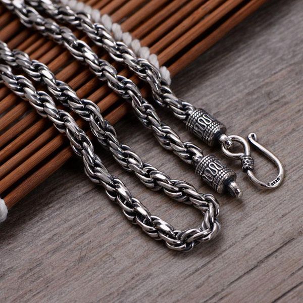 chains real s925 sterling silver woven rope chain ping an pattern men's domineering retro necklace exquisite party jewellery
chains real s925 sterling silver woven rope chain ping an pattern men's domineering retro necklace exquisite party jewellery