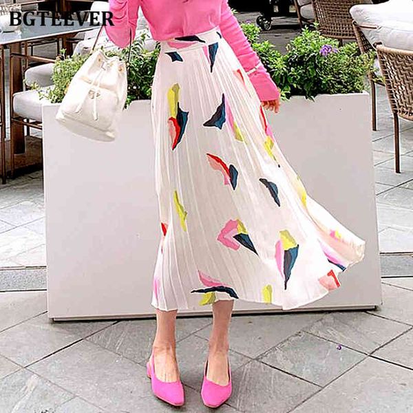 skirts elegant elastic waist midi for women summer casual printed pleated skirts female streetwear ladies bottoms wcd8, Black 
skirts elegant elastic waist midi for women summer casual printed pleated skirts female streetwear ladies bottoms wcd8, Black