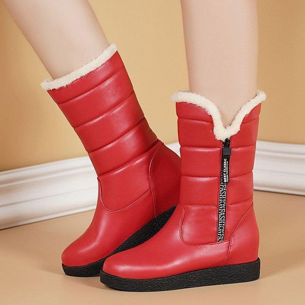 boots cotton shoes winter leisure snow women's mid-tube thickening inner heightening thick bottom fashion, Black
boots cotton shoes winter leisure snow women's mid-tube thickening inner heightening thick bottom fashion, Black