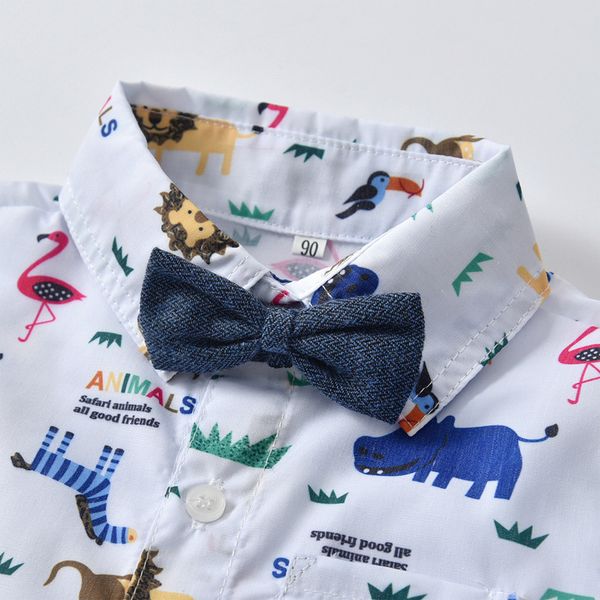 children's clothing boy's animal print buttock jacket shirt bow tie suspender two piece set, Blue
children's clothing boy's animal print buttock jacket shirt bow tie suspender two piece set, Blue