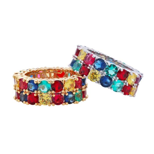 wedding rings hip hop multicolor crystal for women man fashion engagement zircon stone gold silver ring jewelry gift, Slivery;golden
wedding rings hip hop multicolor crystal for women man fashion engagement zircon stone gold silver ring jewelry gift, Slivery;golden