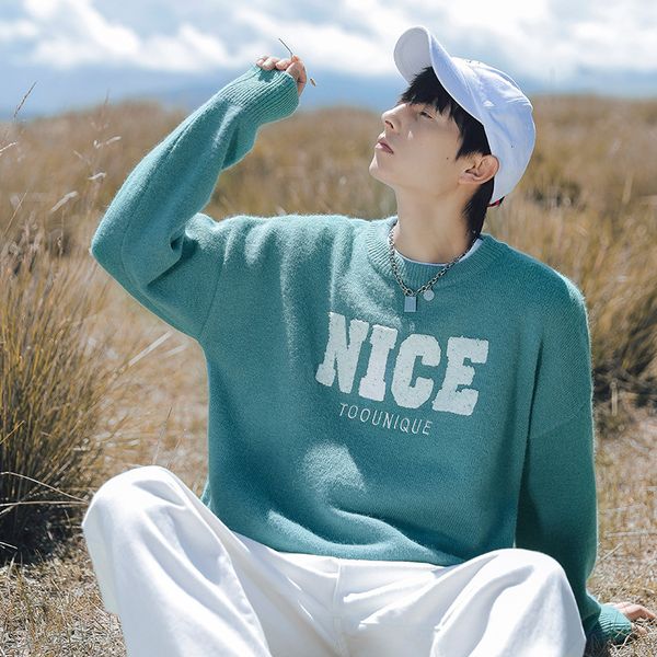 men's sweaters male casual legible winter sweater long sleeve knitted male loose jumper 8zss, White;black
men's sweaters male casual legible winter sweater long sleeve knitted male loose jumper 8zss, White;black