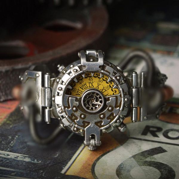 wristwatches rosetic men watches 2021 vintage steampunk gothic mens quartz watch stainless steel flip case designer wrist, Slivery;brown
wristwatches rosetic men watches 2021 vintage steampunk gothic mens quartz watch stainless steel flip case designer wrist, Slivery;brown