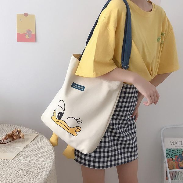 2021 fashion new cartoon tote handbag women's canvas bag cute duck large-capacity handbag women bag shoulder shopping
2021 fashion new cartoon tote handbag women's canvas bag cute duck large-capacity handbag women bag shoulder shopping