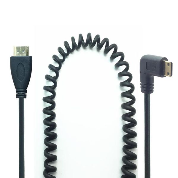 micro mini -compatible 90 degree angled male to hdtv stretch spring cable coiled connector audio cables & connectors
micro mini -compatible 90 degree angled male to hdtv stretch spring cable coiled connector audio cables & connectors