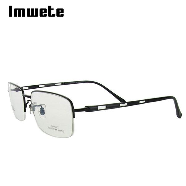 fashion sunglasses frames imwete pure titanium semi-frame hollow men women glasses frame luxury optical transparent anti glare busine, Black
fashion sunglasses frames imwete pure titanium semi-frame hollow men women glasses frame luxury optical transparent anti glare busine, Black