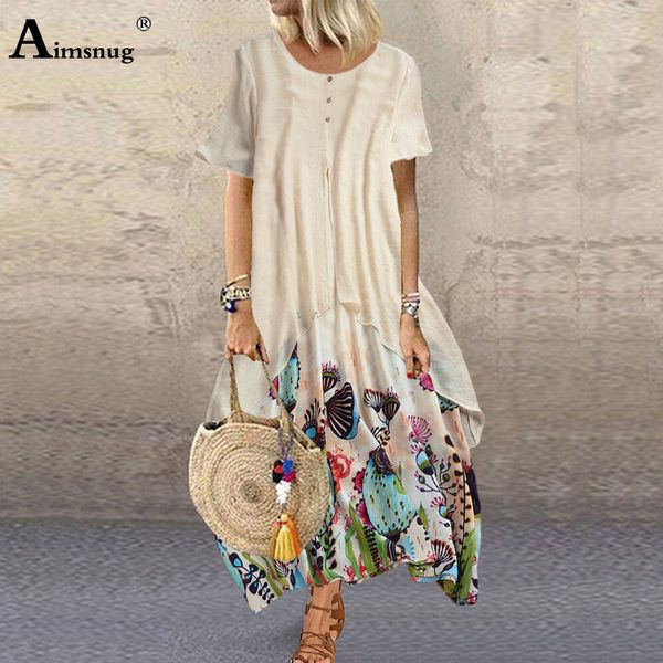 aimsnug women elegant long maxi dress vintage print summer beach dress 2020 plus size 5xl ladies bohemian a-line dresses femme x0521, Black;gray
aimsnug women elegant long maxi dress vintage print summer beach dress 2020 plus size 5xl ladies bohemian a-line dresses femme x0521, Black;gray