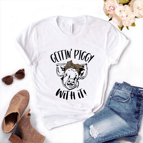 gettin piggy with it bandana womens t shirt pig print cotton casual funny for lady yong girl tee drop, White
gettin piggy with it bandana womens t shirt pig print cotton casual funny for lady yong girl tee drop, White