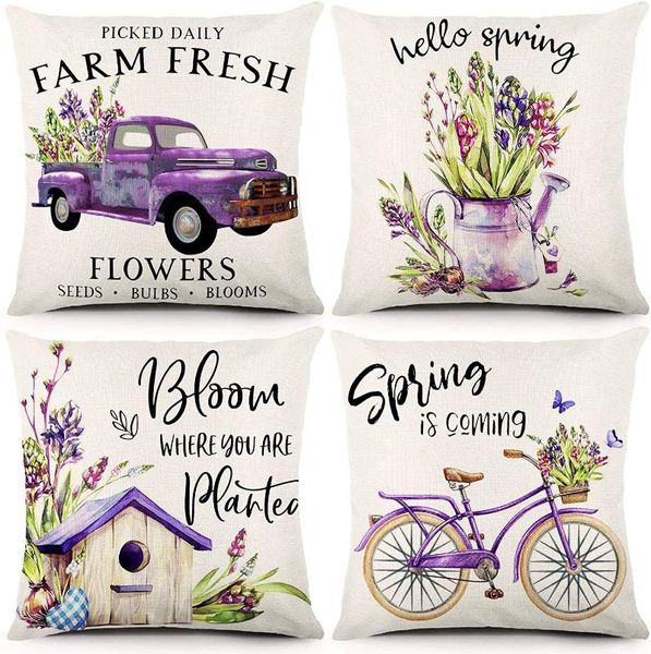 cushion/decorative pillow s throw covers 18 x inch set of 4 spring cushion for home sofa chair decorative pillowcases