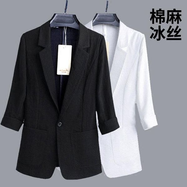 women's suits & blazers blazer women ice cotton suit female spring/summer casual jacket veste femme, White;black
women's suits & blazers blazer women ice cotton suit female spring/summer casual jacket veste femme, White;black