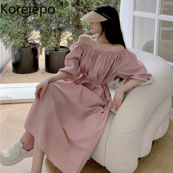 casual dresses korejepo women dress 2021 summer french retro sweet fairy slash neck gentle bandage waist lantern sleeve pink long, Black;gray
casual dresses korejepo women dress 2021 summer french retro sweet fairy slash neck gentle bandage waist lantern sleeve pink long, Black;gray