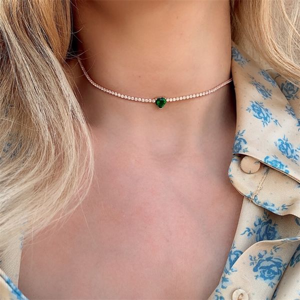 new 3mm thin tennis chain rainbow colorful red green blue cz heart gold plated lover choker necklace 2021 valentine's day gift, Silver
new 3mm thin tennis chain rainbow colorful red green blue cz heart gold plated lover choker necklace 2021 valentine's day gift, Silver