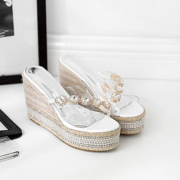 slippers 2021 women crystal 10.5cm high heels sandals slides pearl 4.5cm platform wedges rhinestone transparent luxury summer shoes ych-1, Black
slippers 2021 women crystal 10.5cm high heels sandals slides pearl 4.5cm platform wedges rhinestone transparent luxury summer shoes ych-1, Black