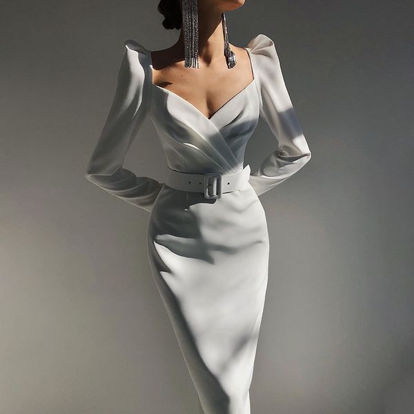 2021instaelegant party women dress slim v neck long sleeve mid calf pencil dress 2021 casual office lady solid red puff sleeve, Black;gray
2021instaelegant party women dress slim v neck long sleeve mid calf pencil dress 2021 casual office lady solid red puff sleeve, Black;gray