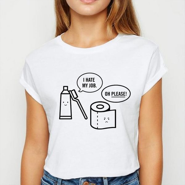 toilet paper i hate my womens t shirt job harajuku spring summer style casual round collar shirts, White
toilet paper i hate my womens t shirt job harajuku spring summer style casual round collar shirts, White