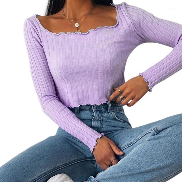 women's t-shirt women long sleeve solid color crop fashion pullover exposed navel o-neck casual daily wearing, White
women's t-shirt women long sleeve solid color crop fashion pullover exposed navel o-neck casual daily wearing, White