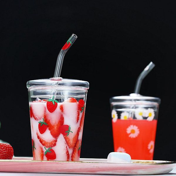 wine glasses 300ml kawaii strawberry daisy glass water cup with straw heat-resistant coffee juice milk gift for girl kids student
wine glasses 300ml kawaii strawberry daisy glass water cup with straw heat-resistant coffee juice milk gift for girl kids student