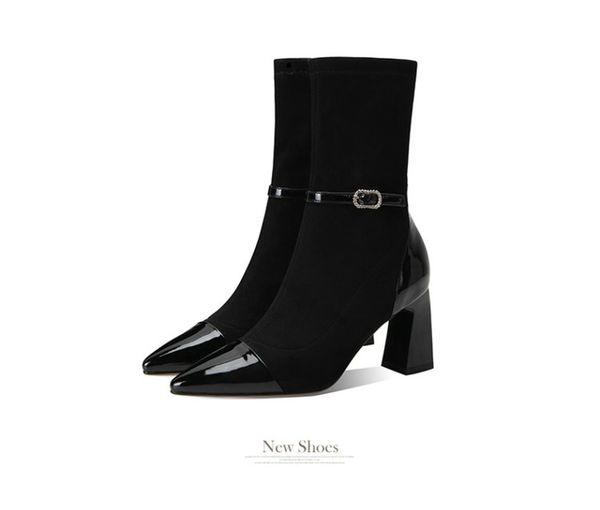 2021 new fashion calf boots shoes winter pointed high heels ladies leather boots elegant boots zipper stretch, Black
2021 new fashion calf boots shoes winter pointed high heels ladies leather boots elegant boots zipper stretch, Black