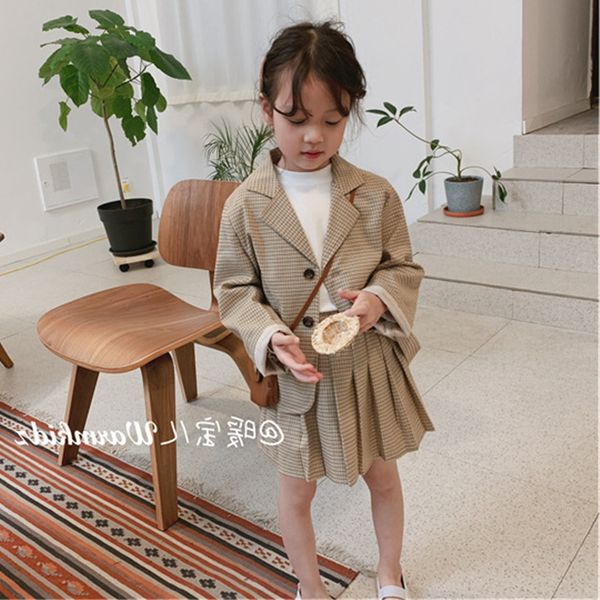 kids clothes girls set suit 2021 autumn children clothing sets plaid jacket +skirt 2pecs girl tracksuit outfits, White
kids clothes girls set suit 2021 autumn children clothing sets plaid jacket +skirt 2pecs girl tracksuit outfits, White