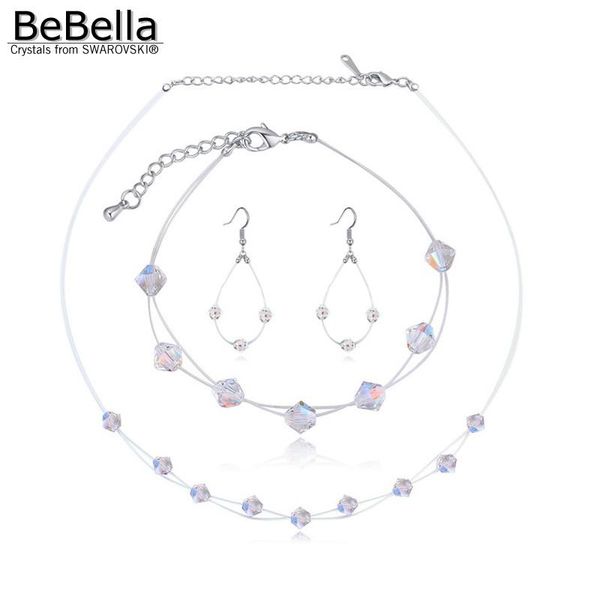 earrings & necklace party gift geometry shape crystal beads and earrings&bracelet set made with elements, Silver
earrings & necklace party gift geometry shape crystal beads and earrings&bracelet set made with elements, Silver