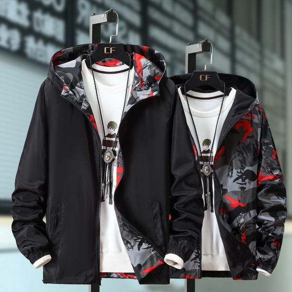 Fashion Jacket Casual Men's Fattening Plus Size Hooded Trend Camouflage Spring and Autumn Work on Both Sides, Red
Fashion Jacket Casual Men's Fattening Plus Size Hooded Trend Camouflage Spring and Autumn Work on Both Sides, Red