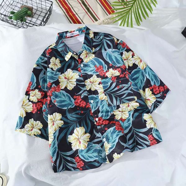 men's casual shirts shirtharajuku floral short sleeve shirt men's korean coquettish beach loose sunscreen hawaiian coat 9wt6, White;black
men's casual shirts shirtharajuku floral short sleeve shirt men's korean coquettish beach loose sunscreen hawaiian coat 9wt6, White;black