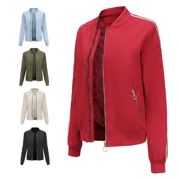 woman jacket thin spring autumn bomber jackets long sleeve black coat women 2021 clothes chaqueta mujer plus size women's, Black;brown
woman jacket thin spring autumn bomber jackets long sleeve black coat women 2021 clothes chaqueta mujer plus size women's, Black;brown