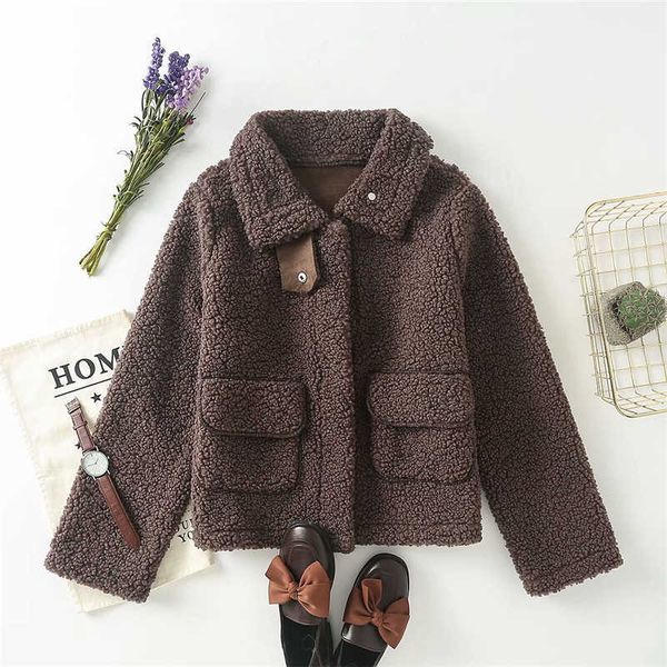 evfer women winter fashion brown teddy cashmere thick jackets female casual turn-down collar pockets faux woolen jacket outwear 210930, Black
evfer women winter fashion brown teddy cashmere thick jackets female casual turn-down collar pockets faux woolen jacket outwear 210930, Black
