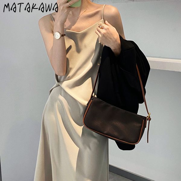 matakawa spaghetti strap robe femme slim waist satin summer dress v-neck straight sleeveless vestido de mujer 210513, Black;gray
matakawa spaghetti strap robe femme slim waist satin summer dress v-neck straight sleeveless vestido de mujer 210513, Black;gray