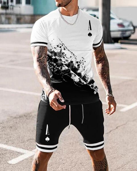 men's tracksuits fashion short-sleeved sports suit large printed t-shirt + shorts 2-piece 2021 summer casual sportswear, Gray
men's tracksuits fashion short-sleeved sports suit large printed t-shirt + shorts 2-piece 2021 summer casual sportswear, Gray