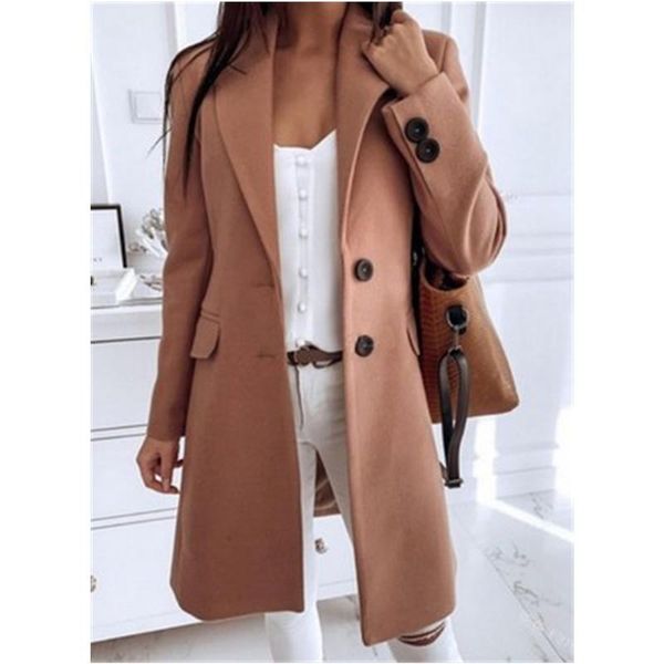 womens wool blends coat fashion trend long sleeve straight mid-length outerwear clothes female winter temperament lapel loose casual coats, Black
womens wool blends coat fashion trend long sleeve straight mid-length outerwear clothes female winter temperament lapel loose casual coats, Black