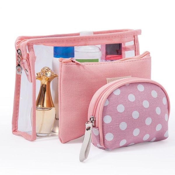 cosmetic bags & cases waterproof pvc bag three-piece cute polka dot wash large capacity multifunctional storage make up
cosmetic bags & cases waterproof pvc bag three-piece cute polka dot wash large capacity multifunctional storage make up