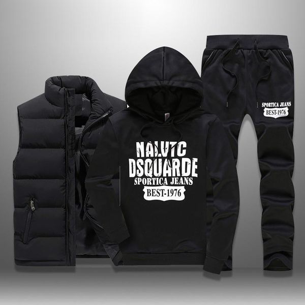 jogging clothing men's winter tracksuits mens set 3 pieces casual sportswear sweatshirts warm vest sweatpants hoodie letter printed plu, Black;red
jogging clothing men's winter tracksuits mens set 3 pieces casual sportswear sweatshirts warm vest sweatpants hoodie letter printed plu, Black;red