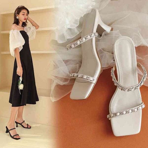 sandals genuine leather women's shoes concise fashion open chain metal sandals with high heels made hand-size 34-40 platform epzo, Black
sandals genuine leather women's shoes concise fashion open chain metal sandals with high heels made hand-size 34-40 platform epzo, Black