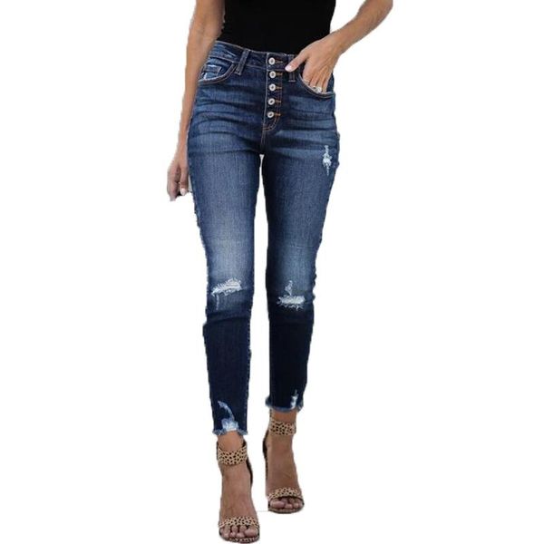women's jeans vintage ripped for women fashion front button high waist skinny distressed casual elasticity denim pants, Blue
women's jeans vintage ripped for women fashion front button high waist skinny distressed casual elasticity denim pants, Blue