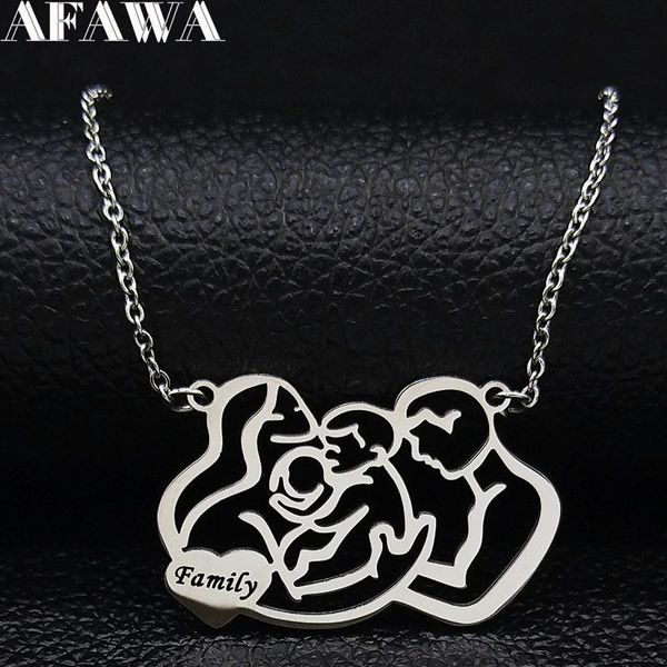 pendant necklaces 2021 family dad mum and two baby stainless steel chain necklace women silver color statement jewelry colgante n19322s01
pendant necklaces 2021 family dad mum and two baby stainless steel chain necklace women silver color statement jewelry colgante n19322s01