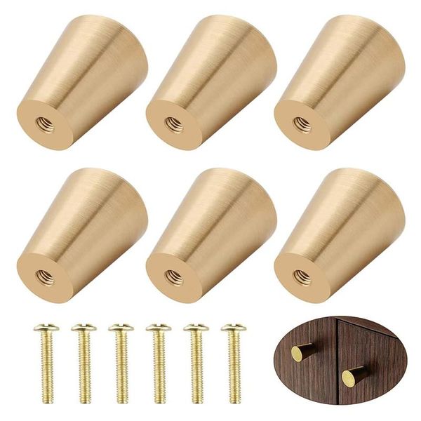 handles & pulls 6pcs cabinet knobs solid pure copper cone knob pull for kitchen drawer dresser gold brass with screws
handles & pulls 6pcs cabinet knobs solid pure copper cone knob pull for kitchen drawer dresser gold brass with screws
