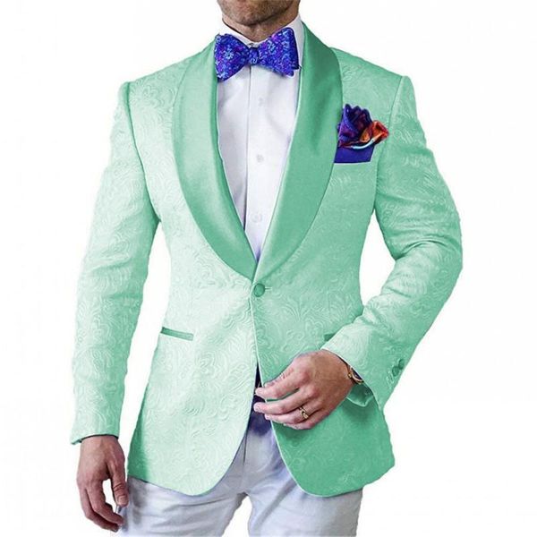 men's suits & blazers groomsmen mint green pattern with white groom tuxedos shawl lapel men 2 pieces wedding man ( jacket+pants+tie ) c, White;black
men's suits & blazers groomsmen mint green pattern with white groom tuxedos shawl lapel men 2 pieces wedding man ( jacket+pants+tie ) c, White;black