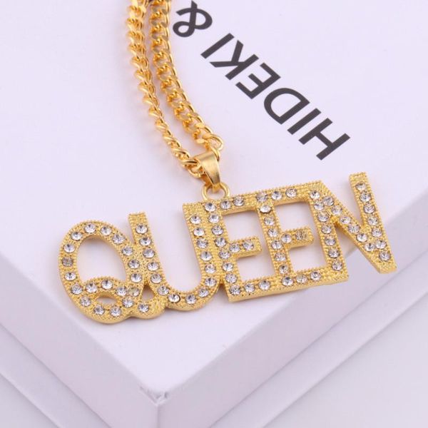 european and american fashion jewelry personality simple hip hop letter queen pendant sweater chain chokers, Golden;silver
european and american fashion jewelry personality simple hip hop letter queen pendant sweater chain chokers, Golden;silver