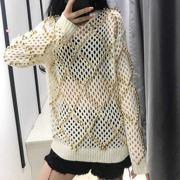 women's sweaters heing women autumn winter heavy industry pearl hollow knit sweater loose a310 lsrj, White;black
women's sweaters heing women autumn winter heavy industry pearl hollow knit sweater loose a310 lsrj, White;black