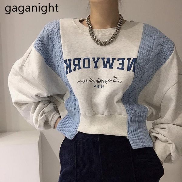 women's hoodies & sweatshirts gaganight women pullover 2021 autumn chic retro letter printing knitted stitching irregular loose casual, Black
women's hoodies & sweatshirts gaganight women pullover 2021 autumn chic retro letter printing knitted stitching irregular loose casual, Black