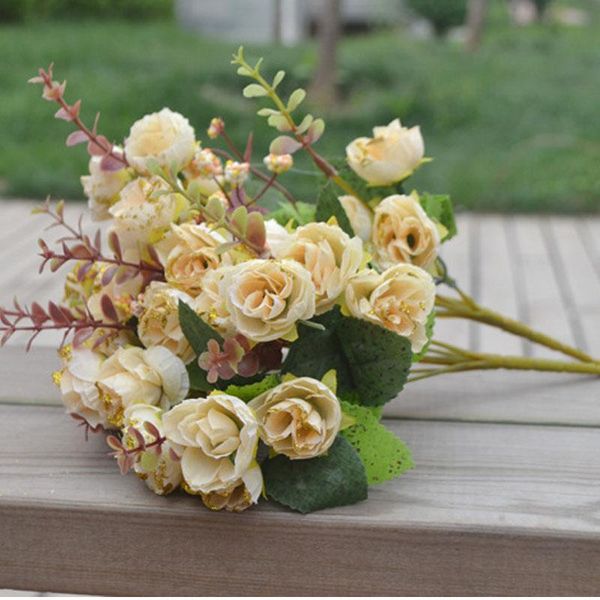 decorative flowers & wreaths handmade fake flower branch silk stamp rose artificial bouquet for home parlor bride wedding bouquets
decorative flowers & wreaths handmade fake flower branch silk stamp rose artificial bouquet for home parlor bride wedding bouquets