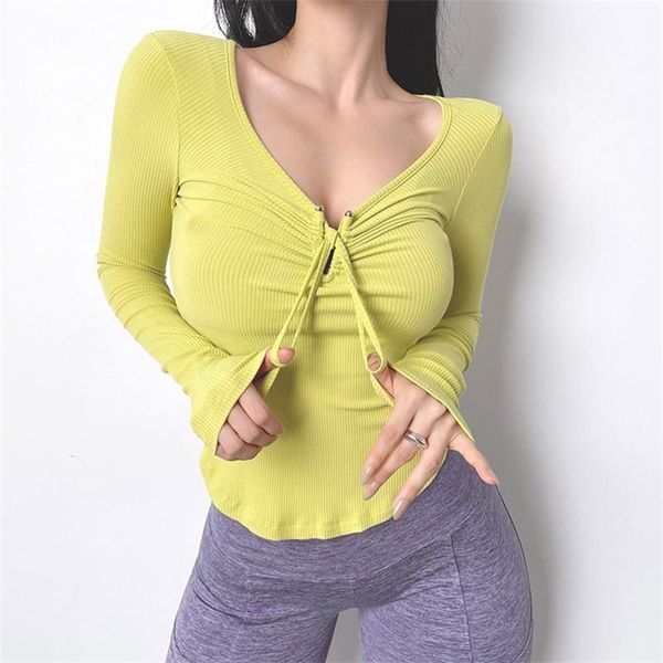 yoga outfit design women tight sport shirts long sleeve workout fitness crop femme gym clothes
yoga outfit design women tight sport shirts long sleeve workout fitness crop femme gym clothes