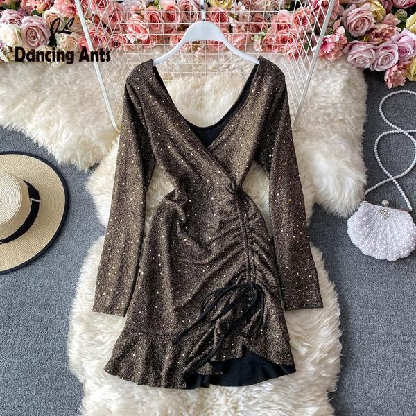 casual dresses women solid dress a-line knee-length long sleeve v-neck high waist ruffles lace up vintage autumn korean fashion female, Black;gray
casual dresses women solid dress a-line knee-length long sleeve v-neck high waist ruffles lace up vintage autumn korean fashion female, Black;gray